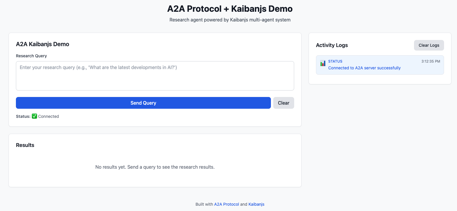 A2A Protocol Integration with KaibanJS - Agent-to-Agent Communication